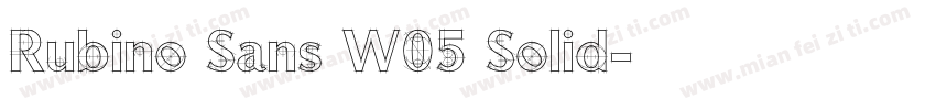 Rubino Sans W05 Solid字体转换